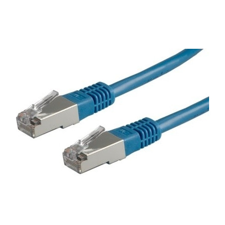 Patchkábel S/FTP, Cat6, 2xRJ45, 0,5m modrý