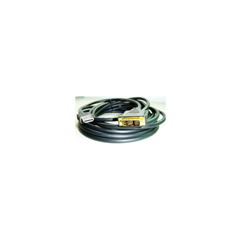 Kábel HDMI-DVI 1,8m, M/M tieň., pozlátené kontakty 1.3