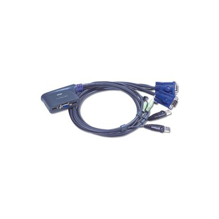 Aten 2-port KVM USB mini, 1,8 m káble audio,
