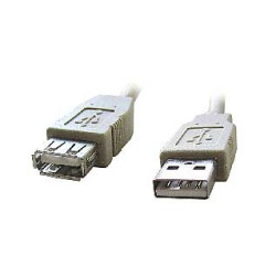Kábel USB A-A 1,8m 2.0 predlž, HQ Black, zlac.kont.
