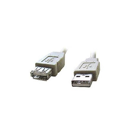 Kábel USB A-A 1,8m 2.0 predlž, HQ Black, zlac.kont.