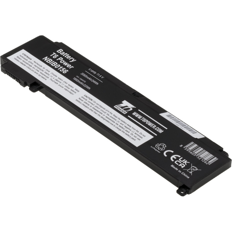 Batéria T6 Power Lenovo ThinkPad T460, T470, 2065mAh, 24Wh, 3cell, Li-Pol