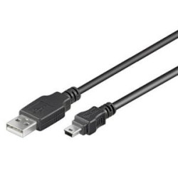 PremiumCord Kábel mini USB, A-B, 5pinov, 1m