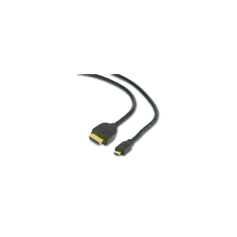 Kábel HDMI-HDMI micro 1,8m, 1.3, M/M tienený, zl.