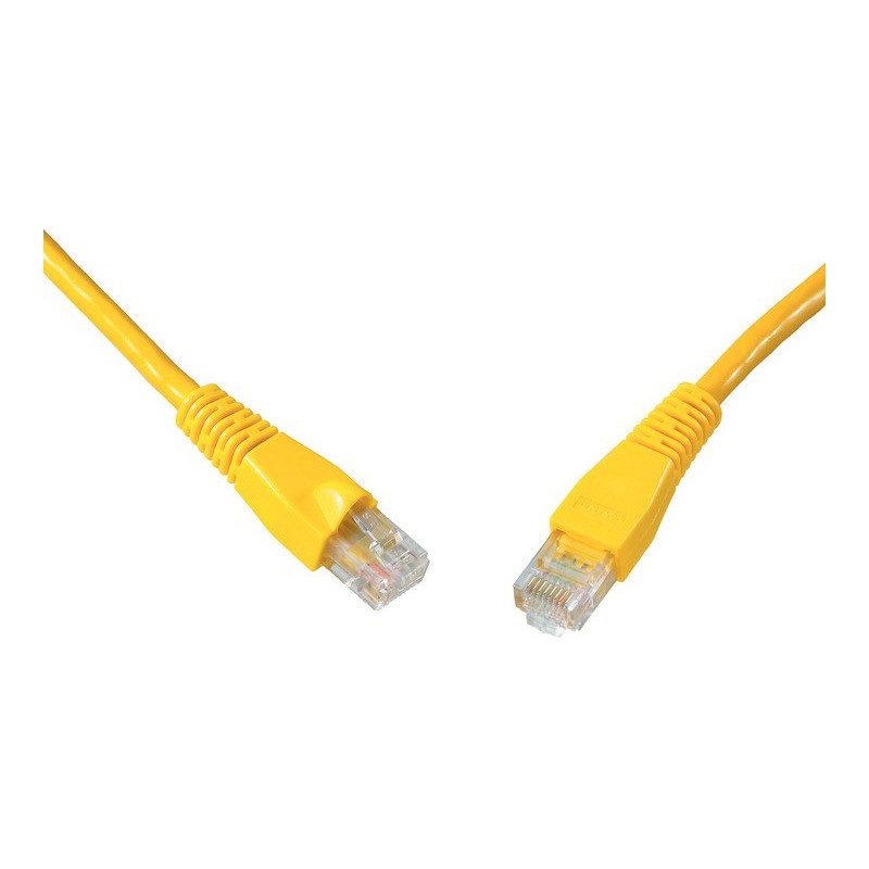 SOLARIX patch kábel CAT6 UTP PVC 10m žltý snag proof