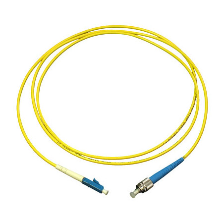 Optický patchcord duplex 9/125 LC-FC, PC 15m, OS2