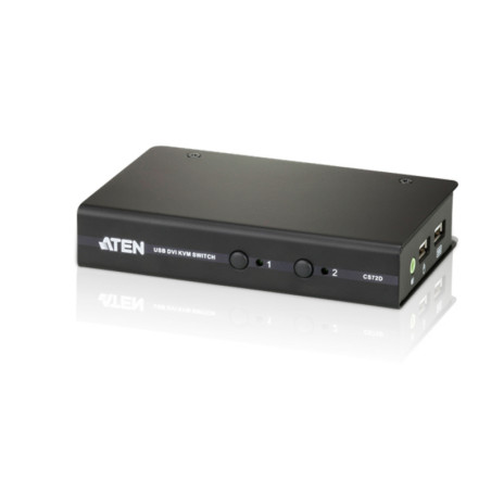 ATEN 2-port DVI KVM USB, audio 2.1, vrátane káblov