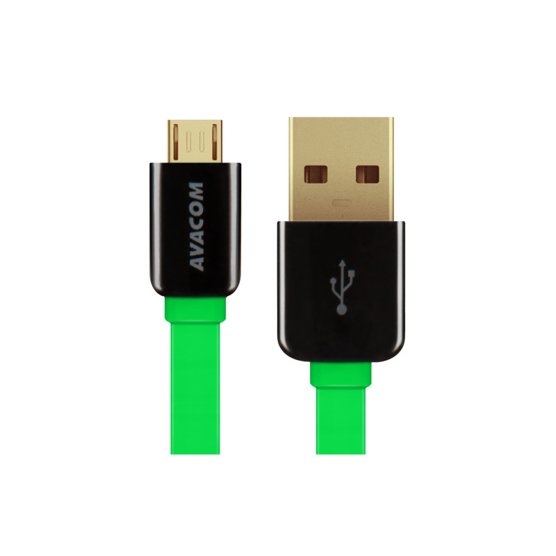 Kábel AVACOM MIC-40G USB - Micro USB, 40cm, zelená
