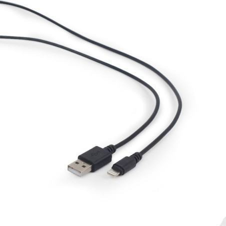Kabel CABLEXPERT USB 2.0 Lightning (IP5 a vyšší) nabíjací a synchronizačný kábel, 1m, čierny