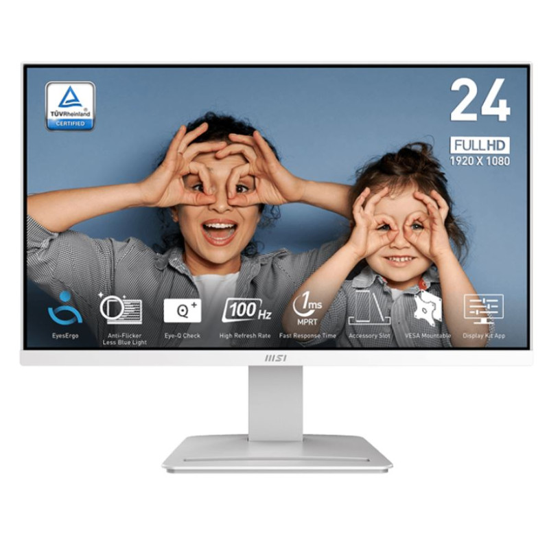 MSI Pro/MP2412W/23,8''/VA/FHD/100Hz/1ms/White/2R