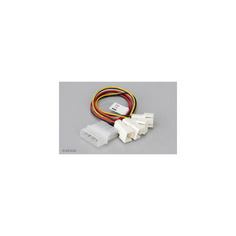 Akasa - 4-pin CPU Molex na 4 x 3-pin fan