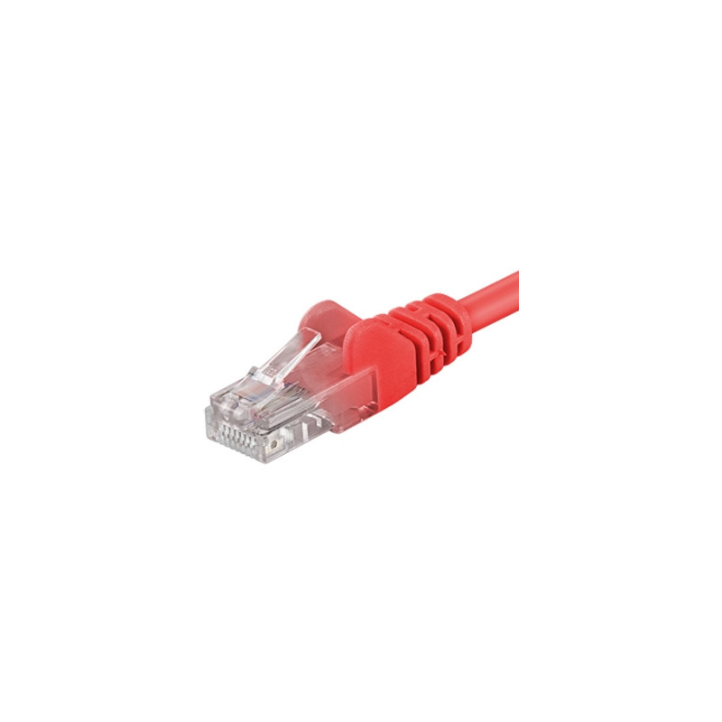 Patch kábel UTP RJ45-RJ45 level CAT6, 0.25m, červená