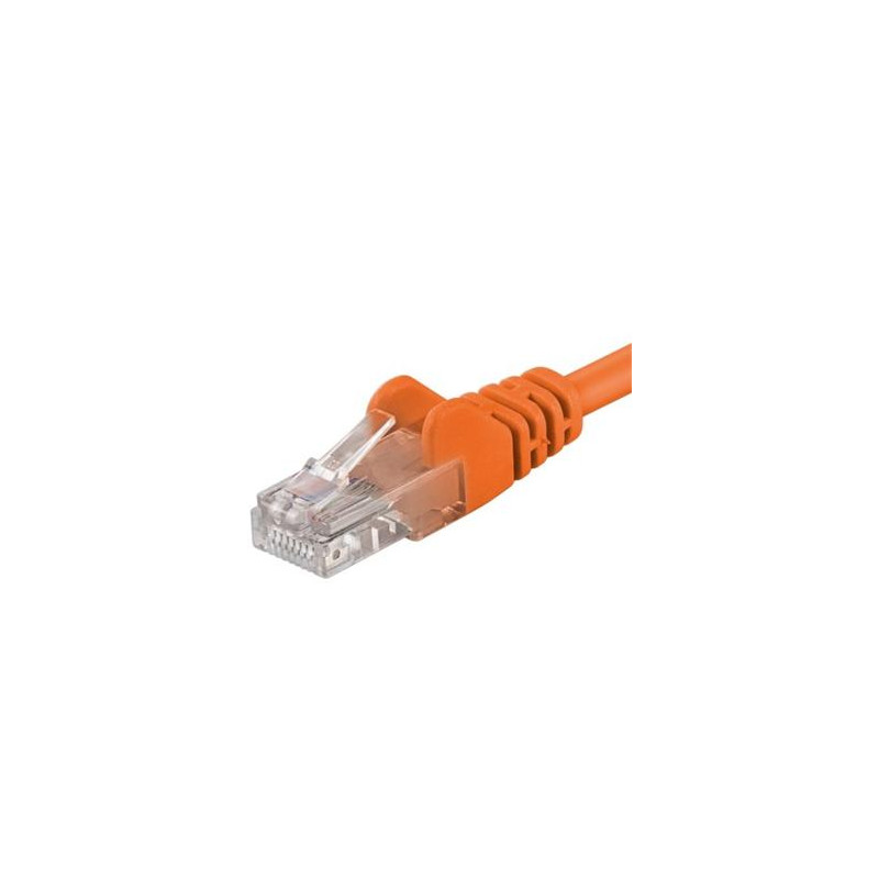 Patch kábel UTP RJ45-RJ45 level 5e 0.5m, oranžová