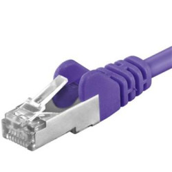 Premiumcord Patch kábel CAT6a S-FTP, RJ45-RJ45, AWG 26/7 3m, fialová