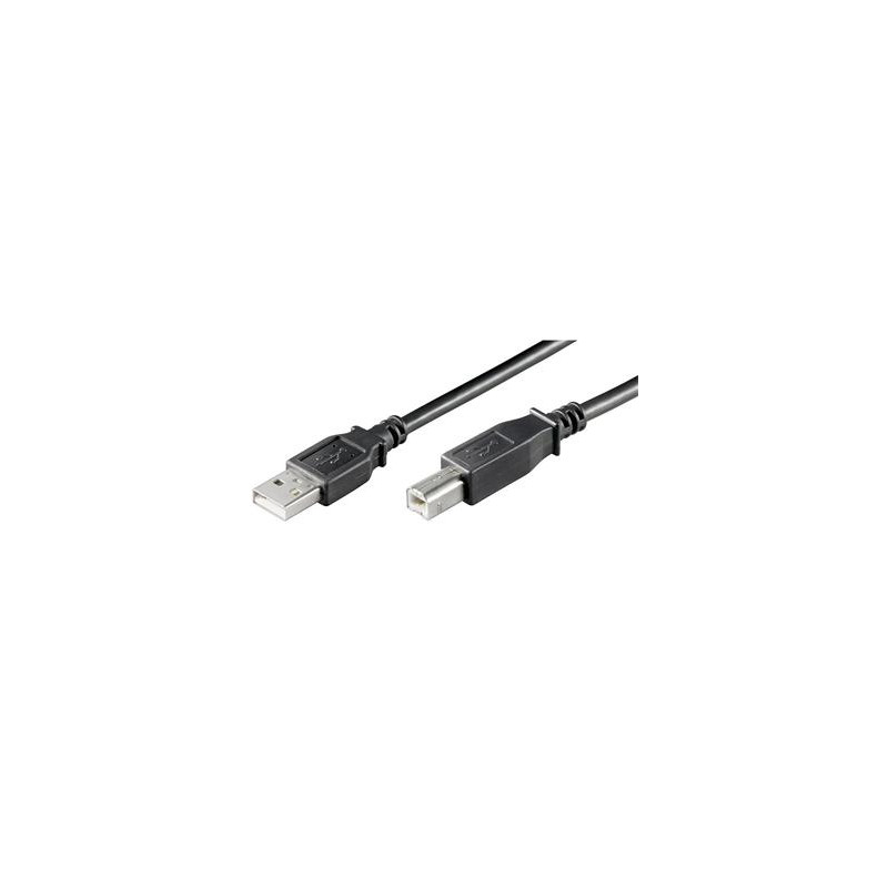 PremiumCord Kábel USB 2.0, A-B, 5m, čierna