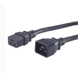 PremiumCord Kábel sieťový predlžovací 230V 16A 3m, konektory IEC 320 C19 - IEC 320 C20