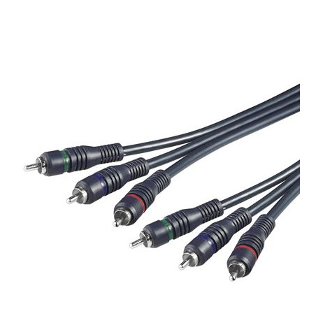 PremiumCord Kábel 3x CINCH-3x CINCH M/M 2m HQ
