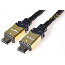 PremiumCord GOLD HDMI High Speed + Ethernet kábel, pozlátené konektory, 10m