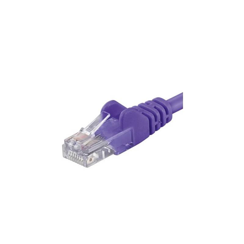 PremiumCord Patch kábel UTP RJ45-RJ45 CAT6 0.5m fialová