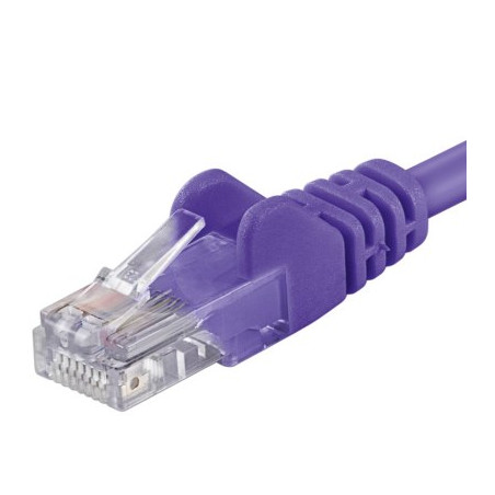 PremiumCord Patch kábel UTP RJ45-RJ45 CAT6 0.5m fialová
