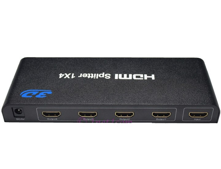 HDMI 14a splitter 1-4 portov kovový, 3D, FullHD