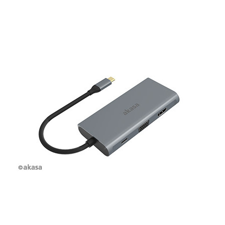 AKASA - externý USB hub - USB typ-C na 9-in-1