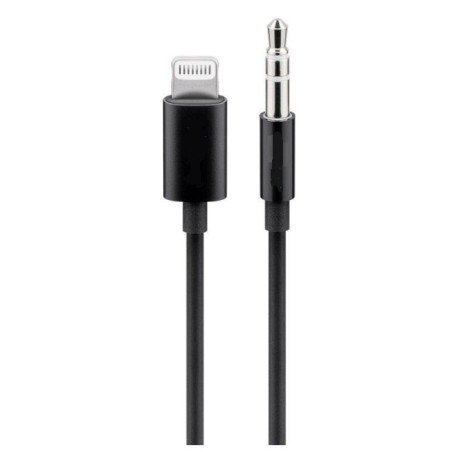 PremiumCord Apple Lightning audio redukčný kábel na 3.5 mm stereo jack, 1 m, čierny