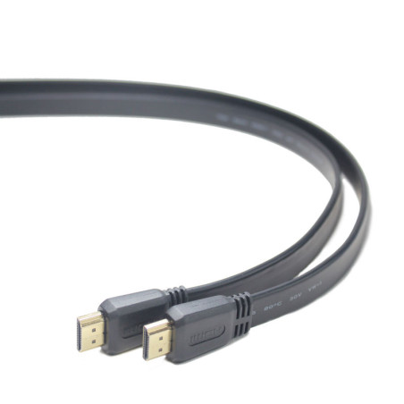PremiumCord HDMI High Speed + Ethernet plochý kábel, pozlátené konektory, 1,5 m