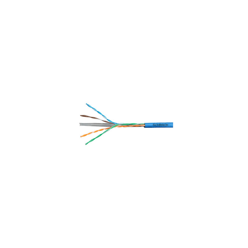 Kábel U/UTP Cat.6 4x2xAWG24 300 MHz, LS0H modrý, Eca, drôt