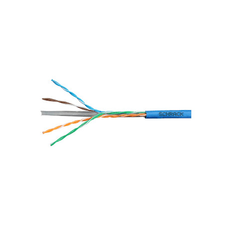 Kábel U/UTP Cat.6 4x2xAWG24 300 MHz, LS0H modrý, Eca, drôt