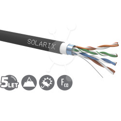 Inštalačný kábel Solarix CAT5E FTP PVC+PE Fca dvojitý plášť 305m/cievka SXKD-5E-FTP-PVC+PE
