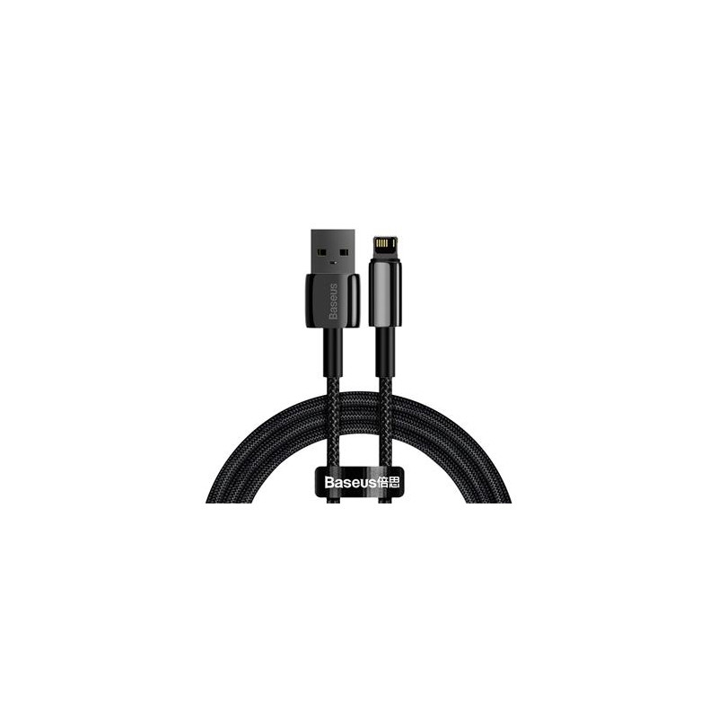 Baseus CALWJ-01 Tungsten Gold Kábel Lightning 2.4A 1m Black