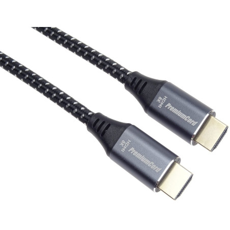 PremiumCord ULTRA HDMI 2.1 High Speed + Ethernet kábel 8K @ 60Hz, pozlátené 3m