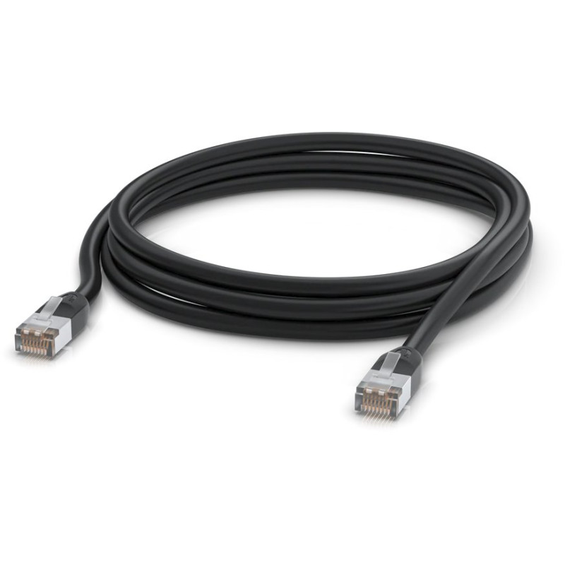 Ubiquiti UACC-Cable-Patch-Outdoor-3M-BK, Vonkajší UniFi patch kábel, 3m, Cat5e, černý