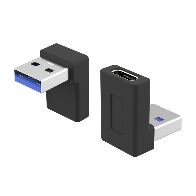 PremiumCord redukcia USB-C - USB 3.0 Male, zahnutá2