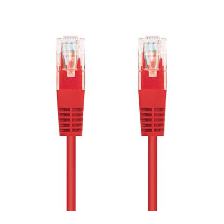 Kabel C-TECH patchcord Cat5e, UTP, červený, 1m