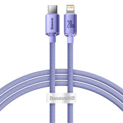 Baseus CAJY000205 Crystal Shine Series Dátový Kábel USB-C - Lightning 20W 1,2m Purple