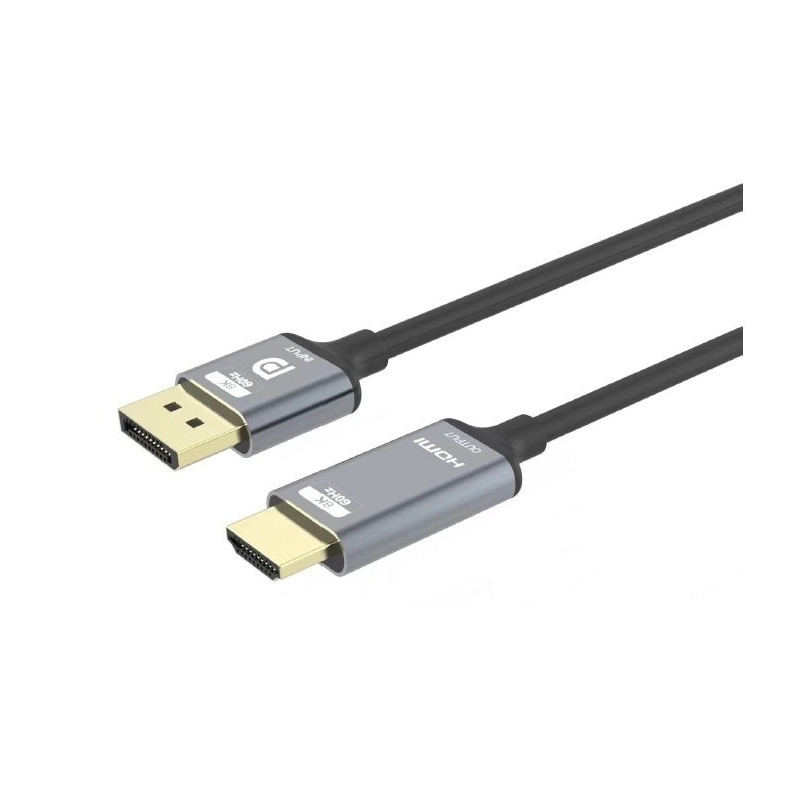 PromiumCord DisplayPort 1.4 na HDMI2.1 kábel pre rozlíšenie 8K @ 60Hz, 4K @ 144Hz, 2m