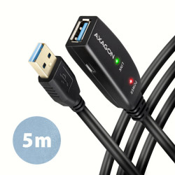 AXAGON ADR-305, USB 3.2 Gen 1 A-M - A-F aktívny predlžovací / repeater kábel, 5m