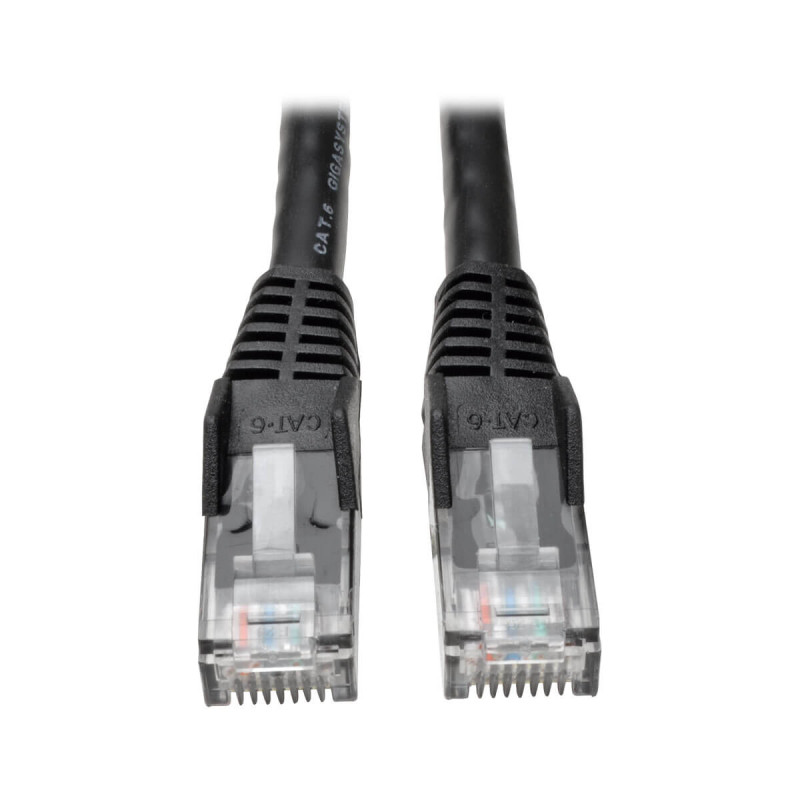 Ethernetový kábel Cat6 Gigabit Snagless Molded (UTP) (RJ45 Samec/Samec), čierna, 4.57m