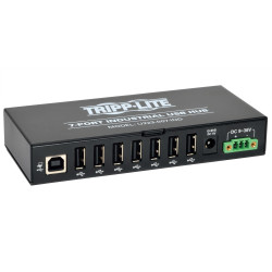 Rozbočovač 7x USB 2, priemyselný, odolnosť ESD 15kV, kovové púzdro, možnosť montáže