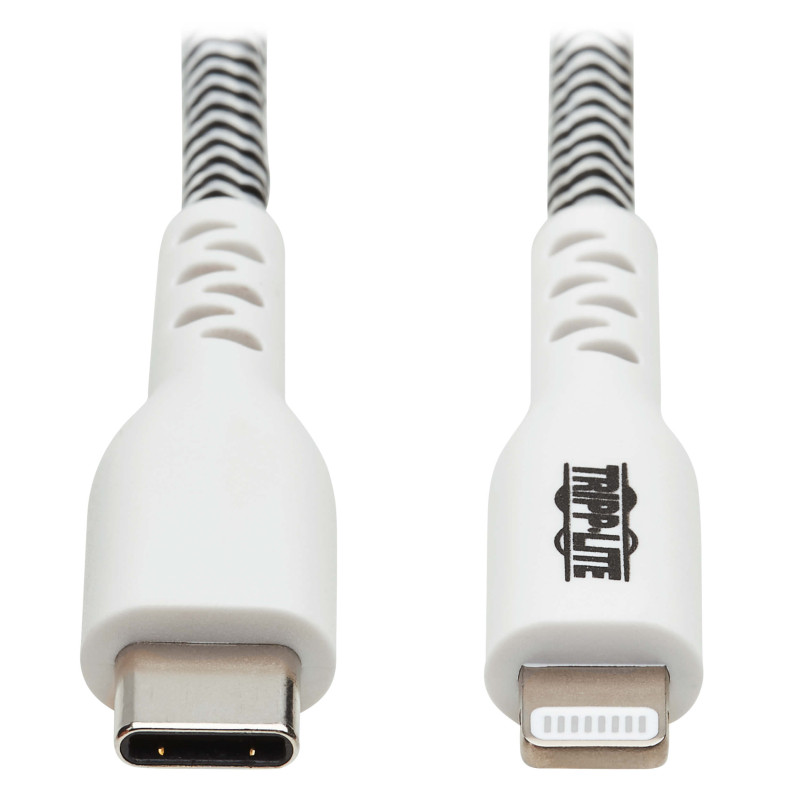 Kábel USB-C 2.0 / Lightning, s LED diódou, MFi, (Samec/Samec), odolný kábel, 3.05m
