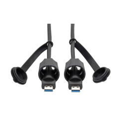 Kábel USB-A/USB-A, SuperSpeed, USB 3.0/3.1, odolný IP68, tienený, (Samec/Samec), 1.83m