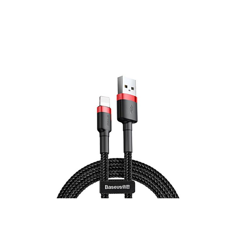 Baseus dátový kábel Cafule Lightning 2m 1,5A červeno-čierny