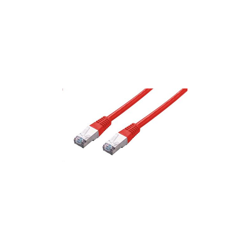Kabel C-TECH patchcord Cat5e, FTP, červený, 0,25 m