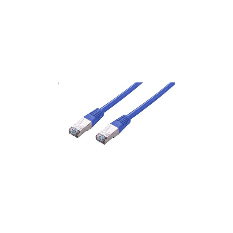 Kábel C-TECH patchcord Cat5e, FTP, modrý, 0,5m