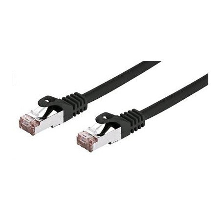 Kábel C-TECH patchcord Cat6, FTP, čierny, 1m