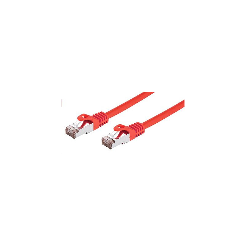Kabel C-TECH patchcord Cat6, FTP, červený, 0,5m