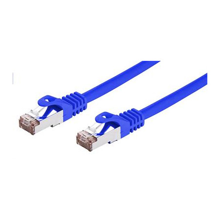 Kábel C-TECH patchcord Cat6, FTP, modrý, 0,5m