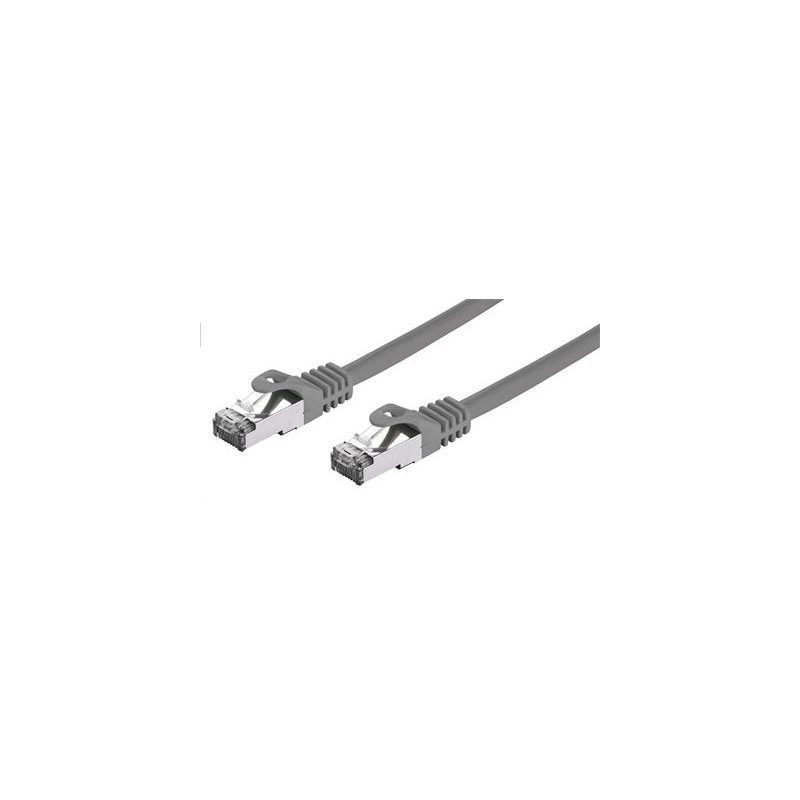 Kábel C-TECH patchcord Cat7, S/FTP, sivý, 0,25m